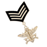 Maxbell Retro Mens Gold Brooch Pins Arrowhead Lapel Pin Shield Army Badge Decoration