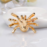 Maxbell Lovely Handmade Pearl Spider Black Eye Rhinestone Brooch Pin Insect Jewelry