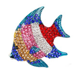 Maxbell Colorful Rhinestone Animal Fish Wedding Brooches Collar Lapel Pin Jewelry