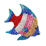 Maxbell Colorful Rhinestone Animal Fish Wedding Brooches Collar Lapel Pin Jewelry