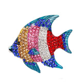 Maxbell Colorful Rhinestone Animal Fish Wedding Brooches Collar Lapel Pin Jewelry