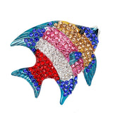 Maxbell Colorful Rhinestone Animal Fish Wedding Brooches Collar Lapel Pin Jewelry