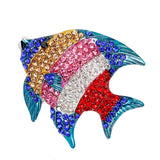 Maxbell Colorful Rhinestone Animal Fish Wedding Brooches Collar Lapel Pin Jewelry