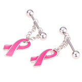 Maxbell 2pcs Ribbon Dangle NippleRing 14G (1.6mm) Stainless Steel Body Jewelry