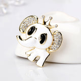 Maxbell Cute Rhinestone Cartoon Elephant Animal Brooch Pin Women Kids Jewelry Gift