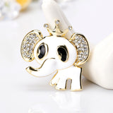 Maxbell Cute Rhinestone Cartoon Elephant Animal Brooch Pin Women Kids Jewelry Gift