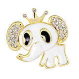 Maxbell Cute Rhinestone Cartoon Elephant Animal Brooch Pin Women Kids Jewelry Gift