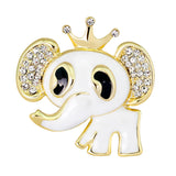 Maxbell Cute Rhinestone Cartoon Elephant Animal Brooch Pin Women Kids Jewelry Gift