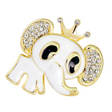 Maxbell Cute Rhinestone Cartoon Elephant Animal Brooch Pin Women Kids Jewelry Gift