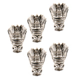 Maxbell 5 Pieces Tibetan Dragon Head Loose Beads for Bracelet Necklace Jewelry DIY