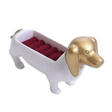 Maxbell Lovely Dog Shape Ring Holder Jewelry Display Organizer Showcase Insert Ring