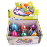 Maxbell 6 Pieces Crack Dinosaur Eggs Hatching Toy with Mini Dinosaur Figures Inside - B