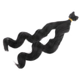 Maxbell Fashion 25cm DIY Doll Wigs Long Curly Wavy High Temperature Wire Handmade Hairpiece Black