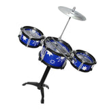 Maxbell Cool Playing Drum Sound Musical Toy Drum Percussion Instruments Set Kids Play Fun Birthday Gift -3 Drums Blue #2