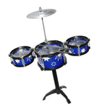 Maxbell Cool Playing Drum Sound Musical Toy Drum Percussion Instruments Set Kids Play Fun Birthday Gift -3 Drums Blue #2