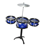 Maxbell Cool Playing Drum Sound Musical Toy Drum Percussion Instruments Set Kids Play Fun Birthday Gift -3 Drums Blue #2