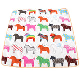 Maxbell Non-slip Square Play Mat / Rug for Kids Baby Crawling Rugs Carpet Indoor Outdoor Play Tent Pad Soft & Thick - Horse Animal Pattern