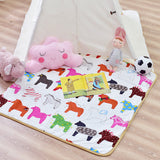 Maxbell Non-slip Square Play Mat / Rug for Kids Baby Crawling Rugs Carpet Indoor Outdoor Play Tent Pad Soft & Thick - Horse Animal Pattern