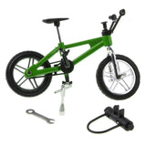 Maxbell 1:24 Scale Alloy Finger Bike Toy Mountain Bicycle Diecast Model w/Lock Wrench Desk Gadget Stocking Fillers –Green