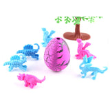 Maxbell 6 Pieces Crack Dinosaur Eggs Hatching Toy with Mini Dinosaur Figures Inside - A