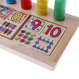 Maxbell Baby Wooden Doughnut Numbers Matching & Counting Jigsaw Puzzle Board Kids Math Learning Toy