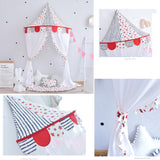 Maxbell Kids Bed Canopy With Cloth Curtain, Hanging Princess Play Tent - Star, S