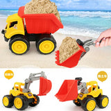 Maxbell Inertial Sand Bulldozer Engineering Vehicles Flexible Die-cast Cars Model Construction Sand Truck Beach Toy Kids Xmas Gift