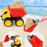 Maxbell Inertial Sand Bulldozer Engineering Vehicles Flexible Die-cast Cars Model Construction Sand Truck Beach Toy Kids Xmas Gift