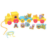 Maxbell Kids ABC Leaning Toys - Pull Along Train With 26 Cartoon English Letters Blocks