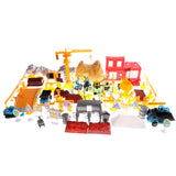 Maxbell 200 PCS Plastic Mini Engineering Workers & Vehicles Figures Toy DIY Scene Playset Kits