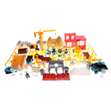 Maxbell 200 PCS Plastic Mini Engineering Workers & Vehicles Figures Toy DIY Scene Playset Kits