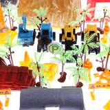 Maxbell 200 PCS Plastic Mini Engineering Workers & Vehicles Figures Toy DIY Scene Playset Kits