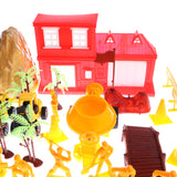 Maxbell 200 PCS Plastic Mini Engineering Workers & Vehicles Figures Toy DIY Scene Playset Kits