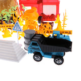 Maxbell 200 PCS Plastic Mini Engineering Workers & Vehicles Figures Toy DIY Scene Playset Kits