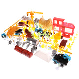 Maxbell 200 PCS Plastic Mini Engineering Workers & Vehicles Figures Toy DIY Scene Playset Kits