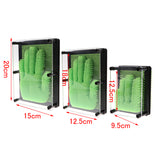 Maxbell Plastic 3D Image Captor Pin Art Sculpture Hand Mould with Frame Home Décor Office Toy - Green Medium