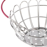 Maxbell Kids Mini Metal Supermarket Shopping Basket For Kitchen Fruit Vegetable Food Grocery Storage Pretend Play Tools Toy Gifts Red