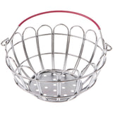 Maxbell Kids Mini Metal Supermarket Shopping Basket For Kitchen Fruit Vegetable Food Grocery Storage Pretend Play Tools Toy Gifts Red