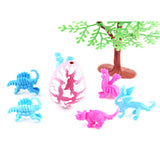 Maxbell 6 Pieces Crack Dinosaur Eggs Hatching Toy with Mini Dinosaur Figures Inside - C