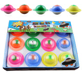 Maxbell 12 Pieces Colorful UFO Eggs Hatching Toy with Mini Alien Figures Inside