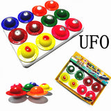 Maxbell 12 Pieces Colorful UFO Eggs Hatching Toy with Mini Alien Figures Inside