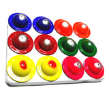 Maxbell 12 Pieces Colorful UFO Eggs Hatching Toy with Mini Alien Figures Inside