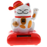 Maxbell Kids Solar Powered Waving Hands Fortune Cat Kitten Animal Swinging Figure Toy Car Home Ornament Decor Kids Xmas Gifts Gag Prank Toys #C