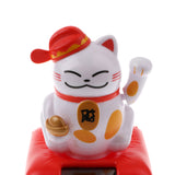 Maxbell Kids Solar Powered Waving Hands Fortune Cat Kitten Animal Swinging Figure Toy Car Home Ornament Decor Kids Xmas Gifts Gag Prank Toys #C