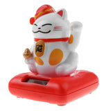 Maxbell Kids Solar Powered Waving Hands Fortune Cat Kitten Animal Swinging Figure Toy Car Home Ornament Decor Kids Xmas Gifts Gag Prank Toys #C