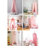 Maxbell Mosquito Net Bed Canopy Dome Princess Cotton Cloth Tent Kids Room Decor Pink