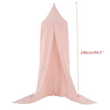 Maxbell Mosquito Net Bed Canopy Dome Princess Cotton Cloth Tent Kids Room Decor Pink