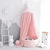 Maxbell Mosquito Net Bed Canopy Dome Princess Cotton Cloth Tent Kids Room Decor Pink