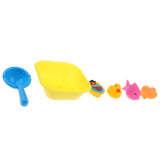 Maxbell 6pcs Floating Soft Rubber Duck Fish Animal Bathtub Toy Squeezing Squeaky Bath Water Kid Toddler Baby Play Game