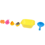 Maxbell 6pcs Floating Soft Rubber Duck Fish Animal Bathtub Toy Squeezing Squeaky Bath Water Kid Toddler Baby Play Game